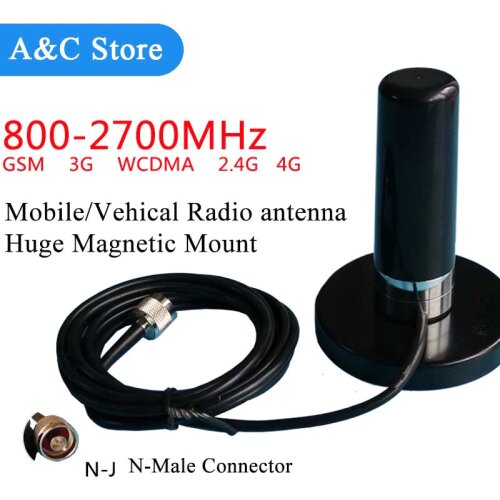 Dual band mobile/vehical antenna UHF CDMA GSM 2G 3G 4G-LTE 800~2700MHz magnetic mount 3M cable for KT8900 KT8900R BJ-218 TM-218