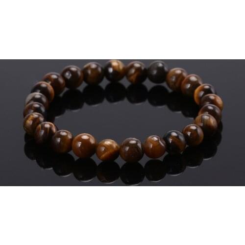 Tiger Eye Bracelets Bangles Elastic Rope Chain Natural Stone Friendship Bracelets For Women and Men Jewelry 2016