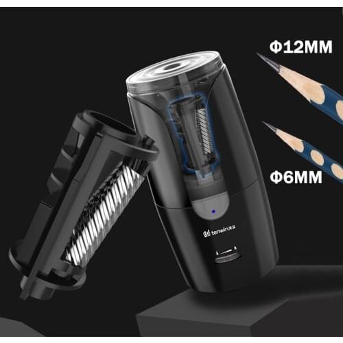 Tenwin 8028 Electric Pencil Sharpener Automatic/Mechanical Pencil Sharpener Thickness Adjustable Φ6-12MM Thick Pencil/Charcoal
