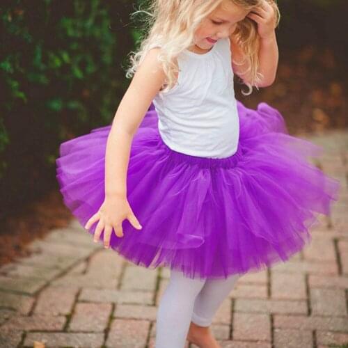 Girls Purple Fluffy Tutu Skirt Baby Birthday Party Clothes Kid School Dance Ballet Costume Flower Girl Wedding Tulle Skirt 0-12Y
