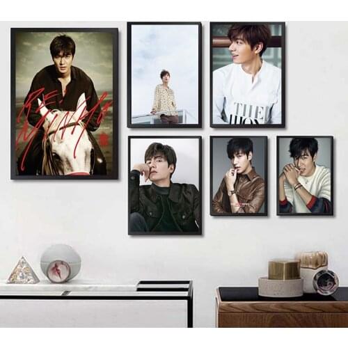 Korean Lee MinHo Star poster coated paper painting wall poster Home Decor wallpaper Bar decoration