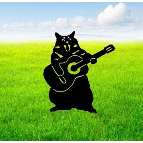 Hot 3PCS Cat Silhouette Stake Yard Art Acrylic Garden Decoration Cat Crafts Lawn Ornament for Courtyards Backyards Lawns