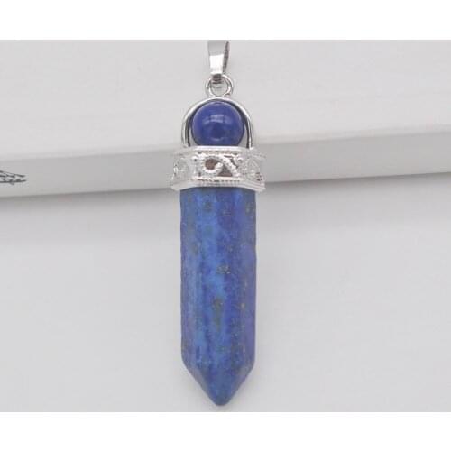 Lapis Stone Pendulum Round Bead Jewelry For Woman Gift Pendulum S3175