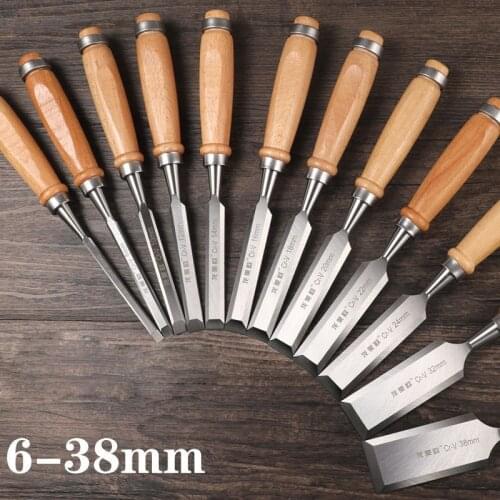 4pcs Woodworking Chisel Set 8/12/16/24/32mm Semicircular Chisel Carpenters DIY Multi Slotting Chisels Woodworking Carpenter