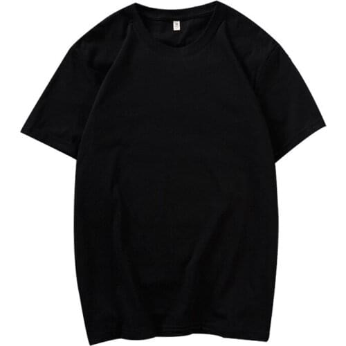 Zuolunouba Summer Cotton Men T-shirt Solid Color Plus Size Loose Casual Round Neck Simple Personality Short Sleeve Boy Tees Tops