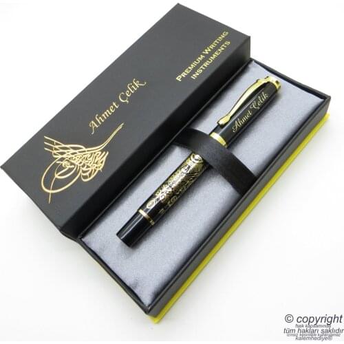 Wings F2 Ottoman Tuğra Enamel Gild Roller Pen Set | İsme Special Pen | Gift Pen