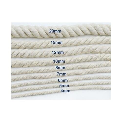 Twist Rope cotton rope thick cotton yarn decorative rope rice white rope