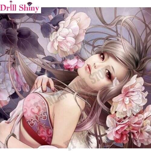 Anime Girls Landscape full square Diy Diamond Embroidery 5D Painting Cross Stitch Kits Room Decor Crafts Beautiful Home Stickers