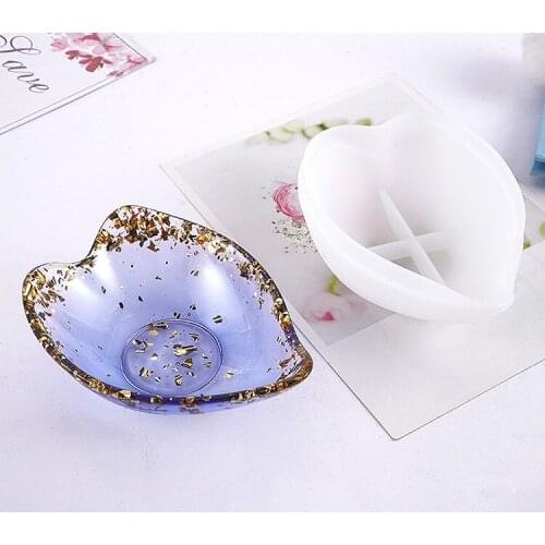 Transparent Silicone Mould Dried Flower Resin Decorative Craft DIY Heart-shaped leaf dish storage Mold resin molds for jewelry