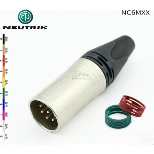 Swiss NEUTRIK NC6MXX six-pin XLR head XLR balanced 6-pin cannon male Audio connector