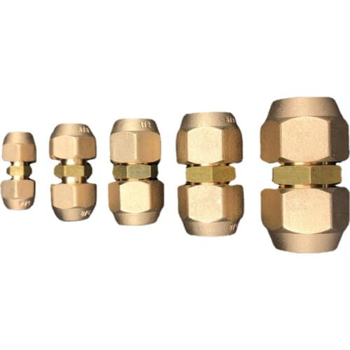45 Degree SAE 1/4" 3/8" 1/2" 3/4" Flare Pipe Fitting Connector Euqal Reducer With Nut Adapeter For Air conditioner Copper Tube