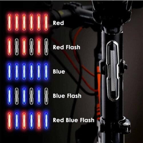 Bicycle Light LED USB Rechargeable Tail Light Bicycle Riding Warning Rear Light Bicycle Accessories