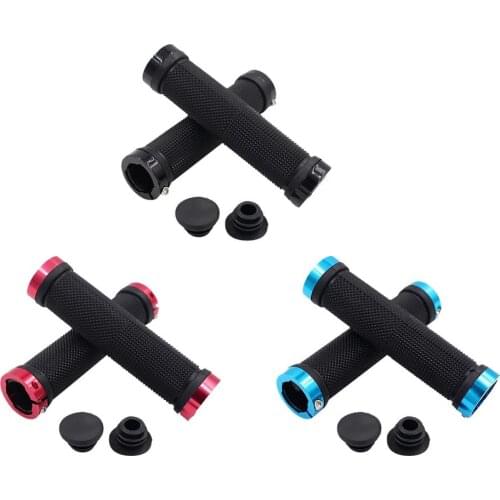 Bicycle Handlebar Grips MTB Bike Aluminum Alloy Hand Bar Grips Anti-slip Double Lock Bike Grip For Cycling Bike Part Accessories