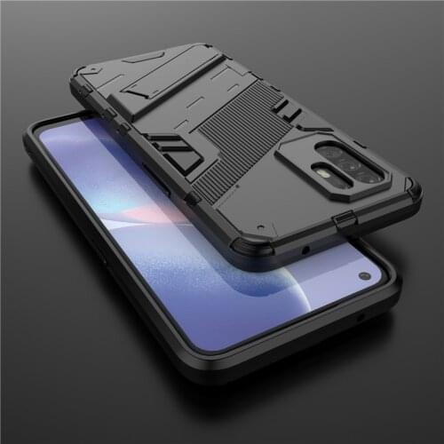 For Oppo A94 5G Case Shockproof Stand Holder Bumper For Oppo A94 5G Silicone TPU Armor Back Phone Cover For Oppo A94 5G Case