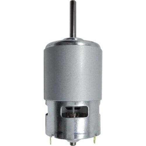 775 motor high speed 80W high power torque extension shaft 12V 24V DC motor, DIY electric drill cutting machine