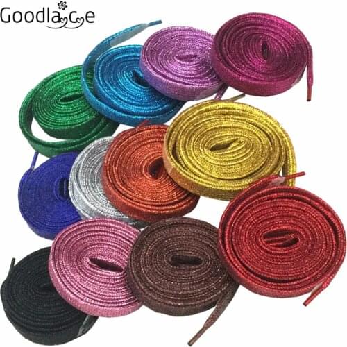 100 Pairs of Metallic Glitter Shoelaces Bling Shoe Laces for Sneaker Sport Shoes 115cm/45" Long