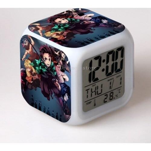 Demon Slayer 3D Digital Clocks Kamado Tanjirou Watch Reloj Despertador LED Alarm Clock Boys Girls Kids Gift Toys Custom