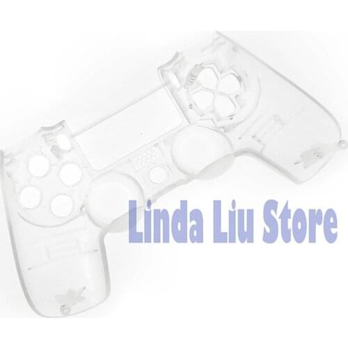 4pcs transparent faceplate front shell cover case upper shell cover clear top cover for ps4 pro jds040 jdm040 controller
