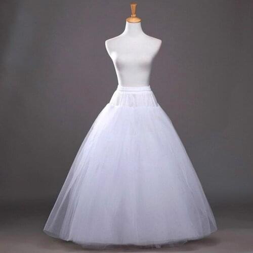 4 Layers Ball Gown Petticoats Womens White Hoopless Underskirt Wedding Dress Petticoat Slip Crinoline Bridal Wedding Accessories