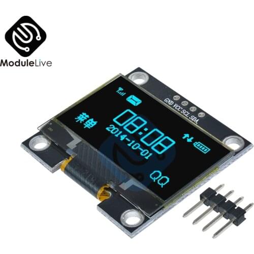 4PIN 1.3" 1.3 inch IIC I2C Serial 128x64 SSH1106 OLED LCD Display Blue Screen Module For Arduino