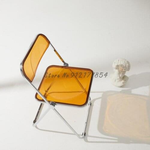 Acrylic Stool Transparent Chair Crystal Ins Net Red Photo Backrest Simple Modern Creative Transparent Personality Light Luxury