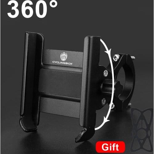 Aluminum Bike Phone Holder MTB Road Bicycle Phone Holder Motorcycle USB Power Support Handlebar Clip Stand For 3.5" to 7.5"