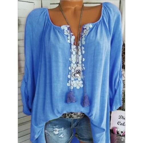 Wonder V-Neck Casual Spring Blouse Shirt Women Plus Size Black Fashion Woman Clothes Solid Women Tops and Blouse Harajuku S-6XL