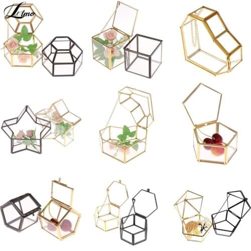 Wedding Wedding Ring Box Storage Box Glass Terrarium Jewelry Box Greenery Glass Ring Bearer Succulent Ring Box For Wedding Glass