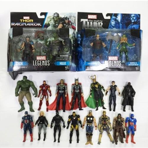Hasbro Genuine MARVEL Thor Hulk Star-Lord Captain America Iron Man MK2 Hawkeye Nick Fury Joints Movable Action Figure Boy Toys