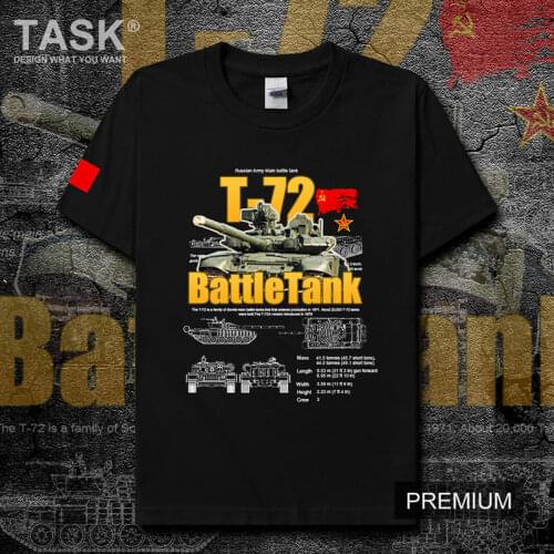 Cold War Military Equipment Soviet Union T72 Main Battle Tank Printed Mens T-Shirt Summer Cotton Short Sleeve O-Neck T Shirt New