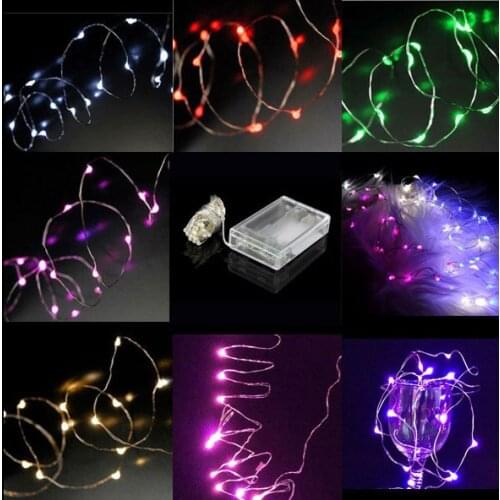 2M 20 LED Micro LED Copper Wire string light AA Battery Operated Fairy Party Wedding Christmas party decorations