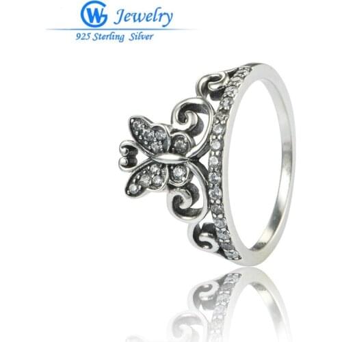 Todays Deal Joyas De Marca De Fabrica Famosa Silver Crown -Ring For Lover bridal sterling silver Gw Fashion Jewelry RIPY080H50