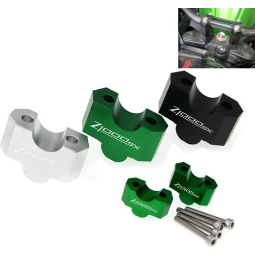 Laser Logo Z1000 SX Motorcycle HandleBar Riser Handle Bar Mount Clamp Adapter For kawasaki Z1000SX 2011-2016 2013 2014 2015