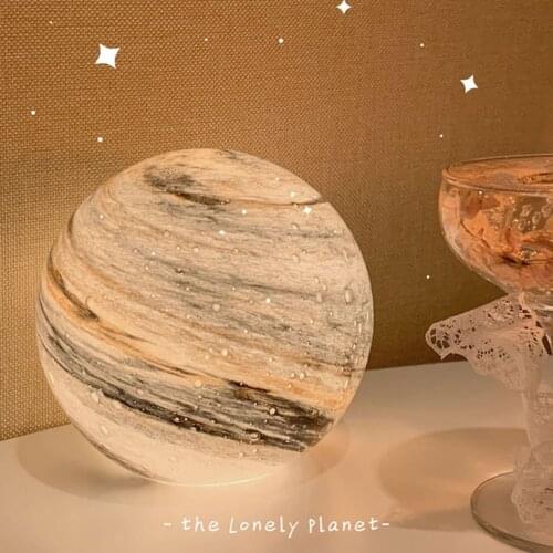 Nordic Style Starry Sky Planet Night Light Bedside Lamps Holiday Gifts Lighting Creative Switch Moon Light for Birthday