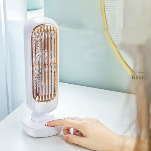 2021 New Arrival Portable Double Blades Retro Tower Fan Table Fan Portable Air Cooler For All Seasons