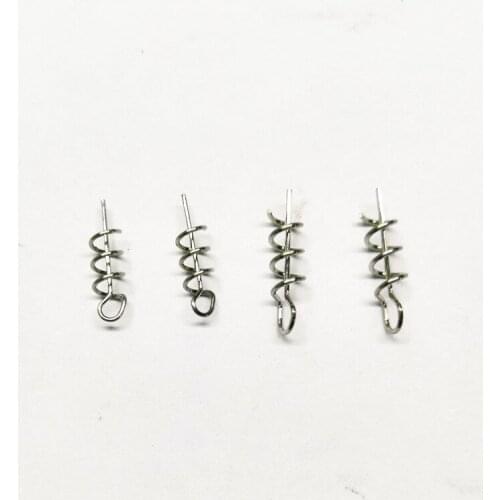 Wholesale Bulk Spring Lock Pin Snap Soft Bait Lure Connector Stainless Steel Fishing Tackle Accessories Centering Spiral Pesca