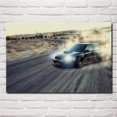 Drifting sti race japanese tuning sports car living room home wall modern art decor wood frame fabric poster KC342