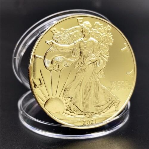 2000 Year 39mm Silver Plated Relief Statue of Liberty Eagle Yang Commemorative Coin Crafts Collectibles Home Decoration