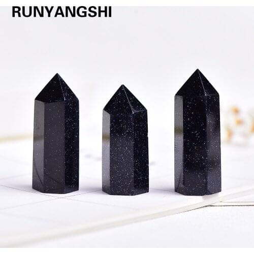 1PC Natural Blue sandstone is Beautiful Ornament for Home Decor Energy crystal point