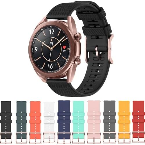 Sport Silicone Wrist Strap for Samsung Galaxy Watch Active 3 41/Active 2 44 40 for Huami Amazfit GTR 42/GTS bracelet Accessories