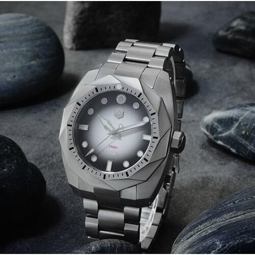 San Martin Diver All Titanium Metal 50 Bar Deep Sea Whirlpool SW200 Automatic Mechanical Men Watch Sapphire Glass Luminous