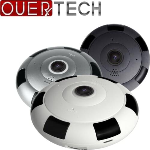 OUERTECH Full View 360 Degree Night Vision Real Time Panoramic 1080P 3D Mode WIFI Smart IP Camera VR Support 64g app v380