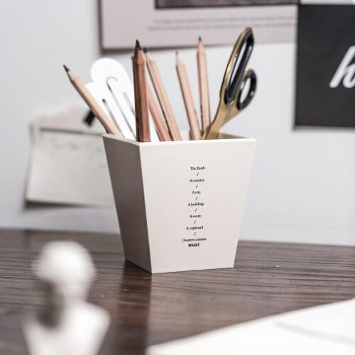 Ins nordic style pen holder desktop storage bucket creative design chic ornaments stationery