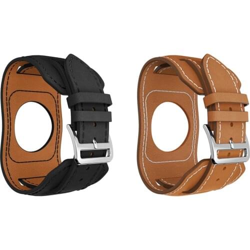 Vintage Leather Watch Bands For Fitbit Versa Versa 2 Lite Smart Watch Black Brown Leather Bracelet Replacement Wristband