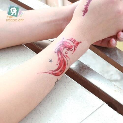 Red Fox Waterproof Temporary Tattoo Stickers Rocooart RC-306 Littel Star Hand Fake Tattoo Taty Tatouage Temporaire For Women Men
