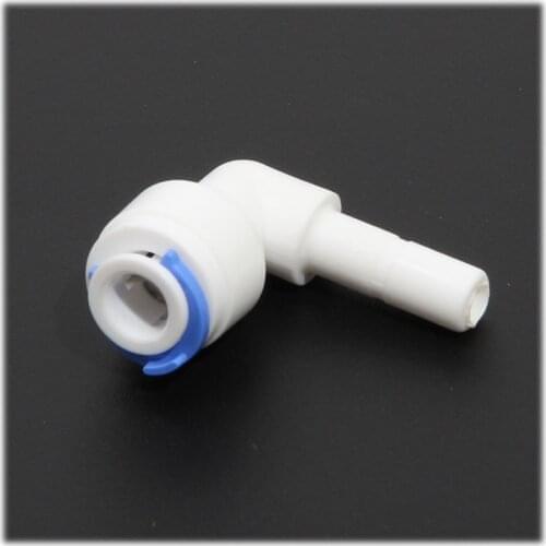 1/4 inch to 1/4 inch quick connection pipe elbow connector ro water reverse osmosis aquarium system connector fitting