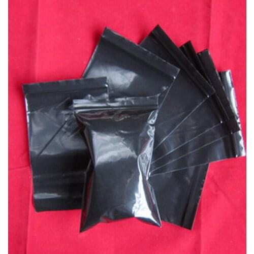 15*22cm jewelry Storage bag Ziplock Zip Zipped Lock Reclosable Plastic Poly black Bags