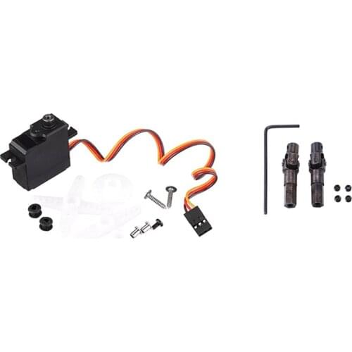 2 Set RC Car Part: 1 Set PDI-1181 Servo 18G 3.5KG Digital Core Gear Servo & 1 Set Universal Steering Joint Drive Shaft