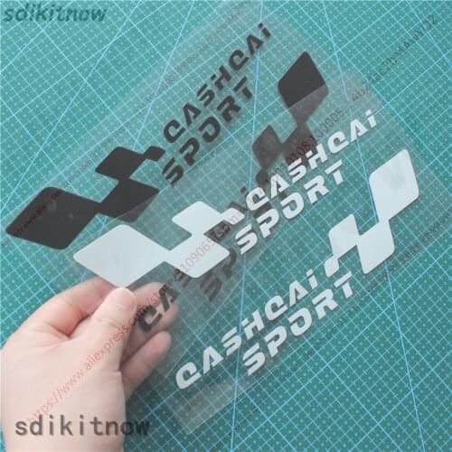 New 22x6cm 2pcs Car Body Windows Sports Racing Sticker Decal Styling For NISSAN QASHQAI J10 J11 2018 2019 2011 2008 accessories