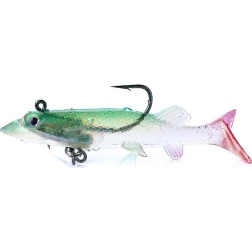 5pcs Angling Lures Bionic Fish Shape Bait Sharp Metal Triple Claws Fishing Hooks Tackle Spinner